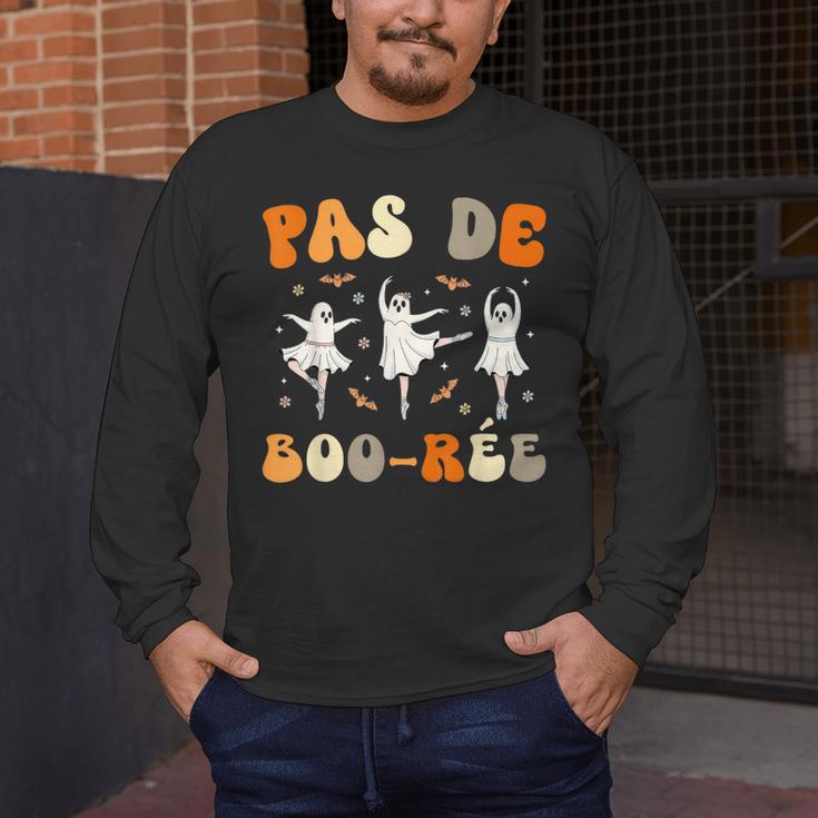 Pas De Boo-Rée Ghost Ballet Dancer Halloween Dance Teacher Men's Long Sleeve T-Shirt, funny design Pas De Boo-Rée Ghost Ballet Dancer Halloween Dance Teacher Men's Long Sleeve T-Shirt, funny design
