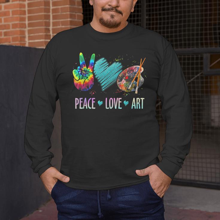 Peace Love Art Painting Palette Art Teacher Men's Long Sleeve T-Shirt, funny design Peace Love Art Painting Palette Art Teacher Men's Long Sleeve T-Shirt, funny design