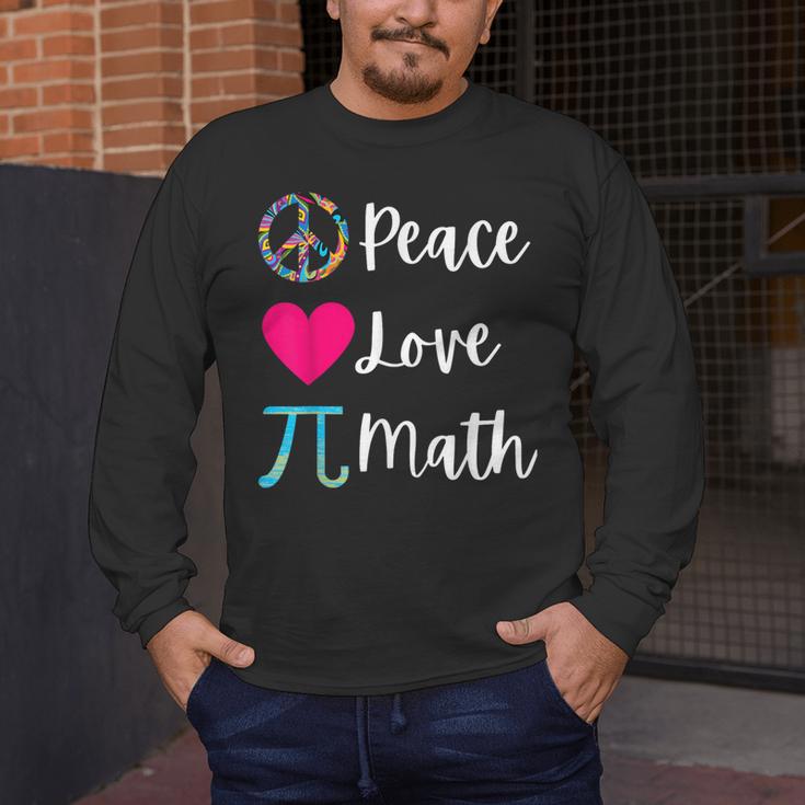 Peace Love Math Maths Teacher Pi Symbol Men Women Men's Long Sleeve T-Shirt, funny design Peace Love Math Maths Teacher Pi Symbol Men Women Men's Long Sleeve T-Shirt, funny design