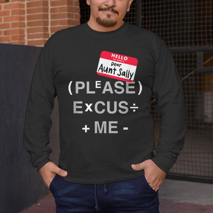 PEMDAS Math Teacher Halloween Costume Men's Long Sleeve T-Shirt, funny design
