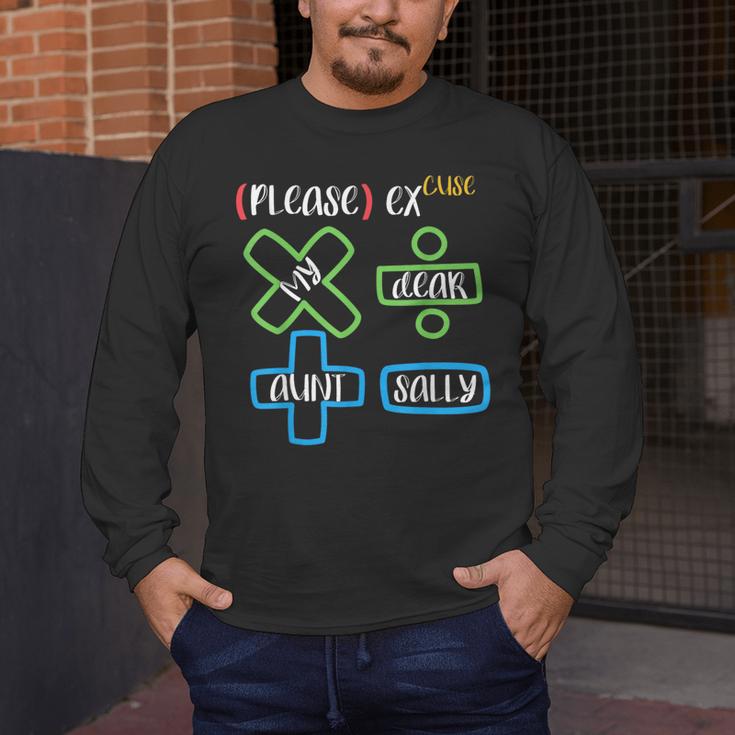 PEMDAS Please Excuse My Dear Aunt Sally Math Teacher Men's Long Sleeve T-Shirt, funny design PEMDAS Please Excuse My Dear Aunt Sally Math Teacher Men's Long Sleeve T-Shirt, funny design