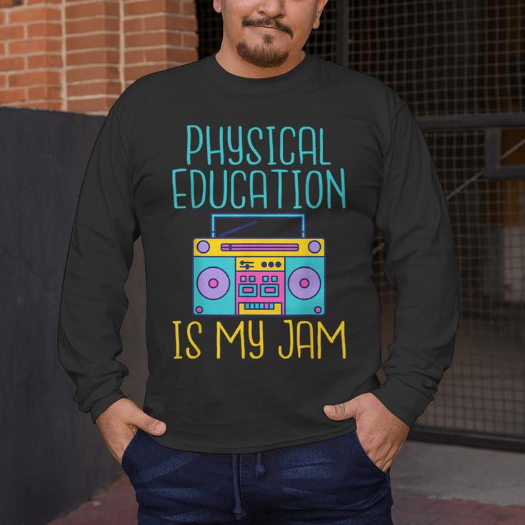 Physical Education Is My Jam PE Teacher Men's Long Sleeve T-Shirt, funny design Physical Education Is My Jam PE Teacher Men's Long Sleeve T-Shirt, funny design