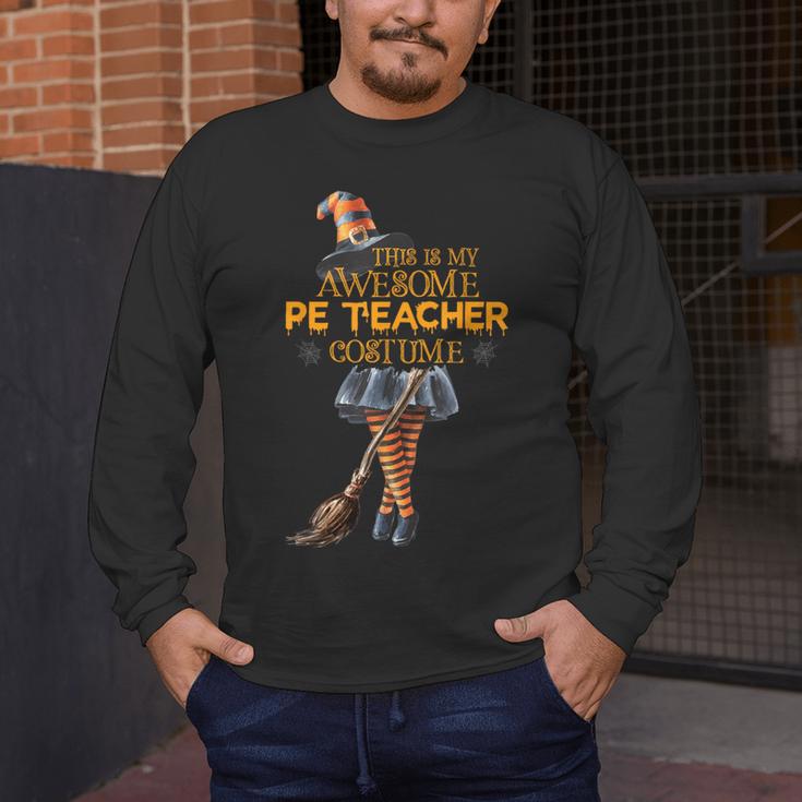 Physical Education Teacher Halloween Costume Witchy Teacher For Men Women Men's Long Sleeve T-Shirt, funny design