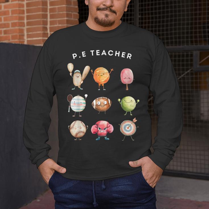 Physical Education Teacher PE Teacher Specials Back School Men's Long Sleeve T-Shirt, funny design Physical Education Teacher PE Teacher Specials Back School Men's Long Sleeve T-Shirt, funny design