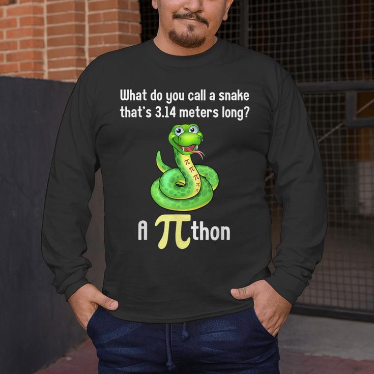 Pi Day Puns Pithon Math Teacher Jokes Women Men Kids Men's Long Sleeve T-Shirt, funny design Pi Day Puns Pithon Math Teacher Jokes Women Men Kids Men's Long Sleeve T-Shirt, funny design