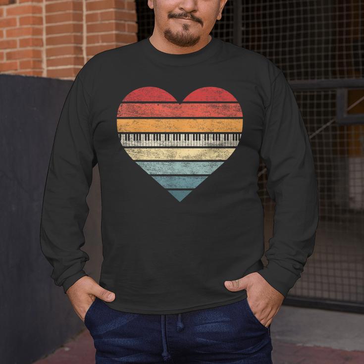 Pianist Retro Sunset Piano Keyboard Player Teacher Men's Long Sleeve T-Shirt, funny design Pianist Retro Sunset Piano Keyboard Player Teacher Men's Long Sleeve T-Shirt, funny design