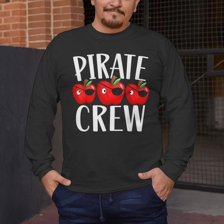 Pirate Crew Pirate Teacher Team Squad Talk Like A Pirate Day For Men Women Kids Men's Long Sleeve T-Shirt, funny design Pirate Crew Pirate Teacher Team Squad Talk Like A Pirate Day For Men Women Kids Men's Long Sleeve T-Shirt, funny design