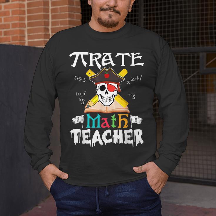 Pirate Math Teacher Skull Pirate Halloween Costume Men's Long Sleeve T-Shirt, funny design Pirate Math Teacher Skull Pirate Halloween Costume Men's Long Sleeve T-Shirt, funny design