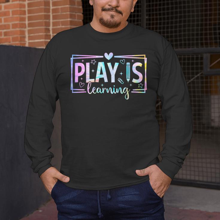 Play Is Learning Kindergarten Teacher Team Women Men's Long Sleeve T-Shirt, funny design