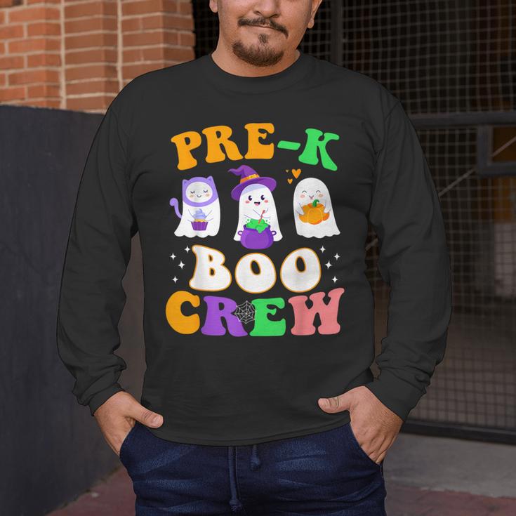 Pre-K Boo Crew Cute Ghost Halloween Costume Teacher Student For Men Women Kids Men's Long Sleeve T-Shirt, funny design Pre-K Boo Crew Cute Ghost Halloween Costume Teacher Student For Men Women Kids Men's Long Sleeve T-Shirt, funny design