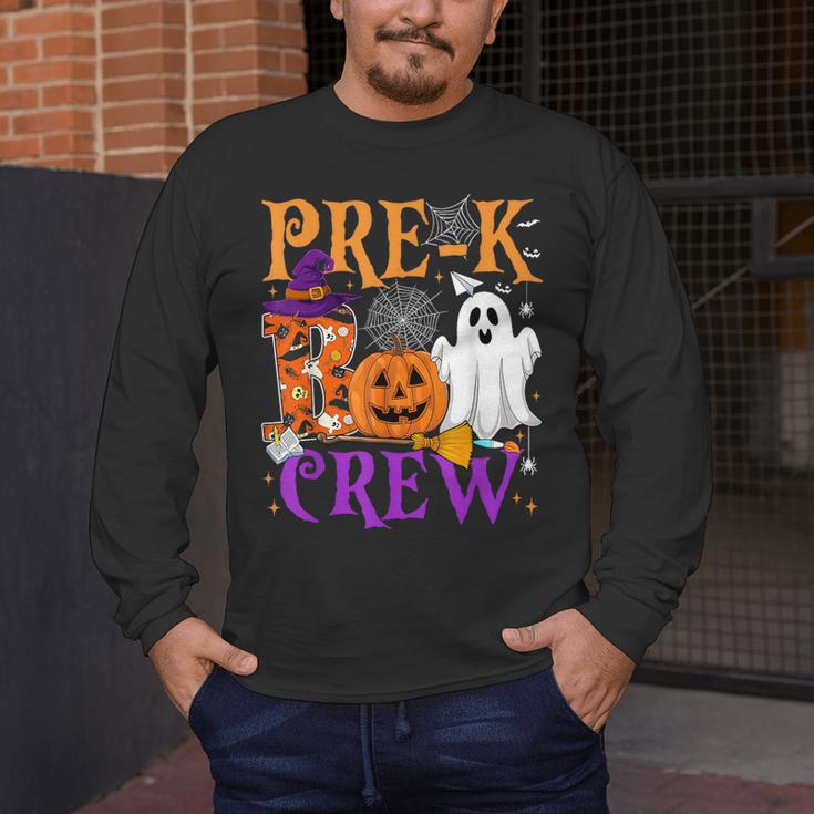 Pre-K Boo Crew Teacher Student Halloween Costume Men's Long Sleeve T-Shirt, funny design Pre-K Boo Crew Teacher Student Halloween Costume Men's Long Sleeve T-Shirt, funny design