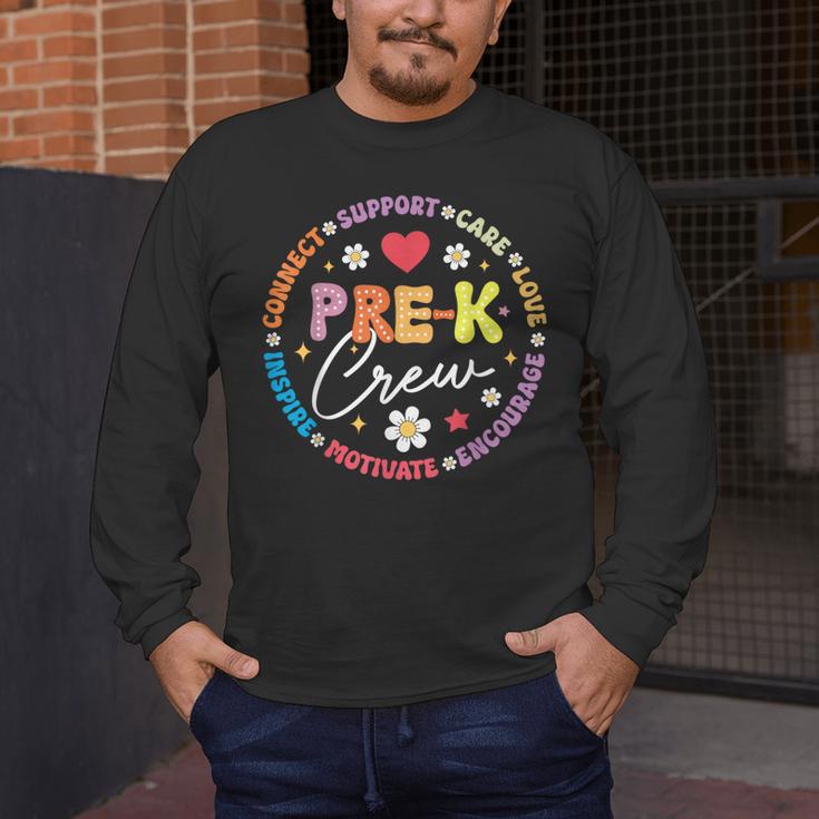 Pre-K Crew 1st Day Of School Preschool Teacher Men's Long Sleeve T-Shirt, funny design Pre-K Crew 1st Day Of School Preschool Teacher Men's Long Sleeve T-Shirt, funny design