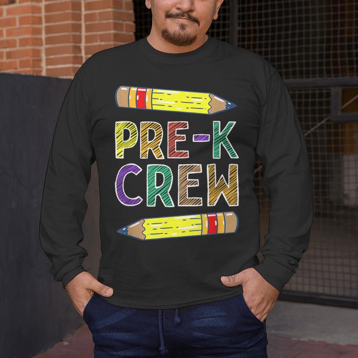 Pre-K Crew PreK Teachers Back To School Men's Long Sleeve T-Shirt, funny design Pre-K Crew PreK Teachers Back To School Men's Long Sleeve T-Shirt, funny design