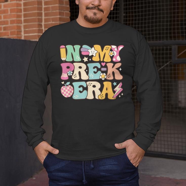 In My Pre-K Era Girl Back To School Cute PreSchool Teacher Men's Long Sleeve T-Shirt, funny design In My Pre-K Era Girl Back To School Cute PreSchool Teacher Men's Long Sleeve T-Shirt, funny design