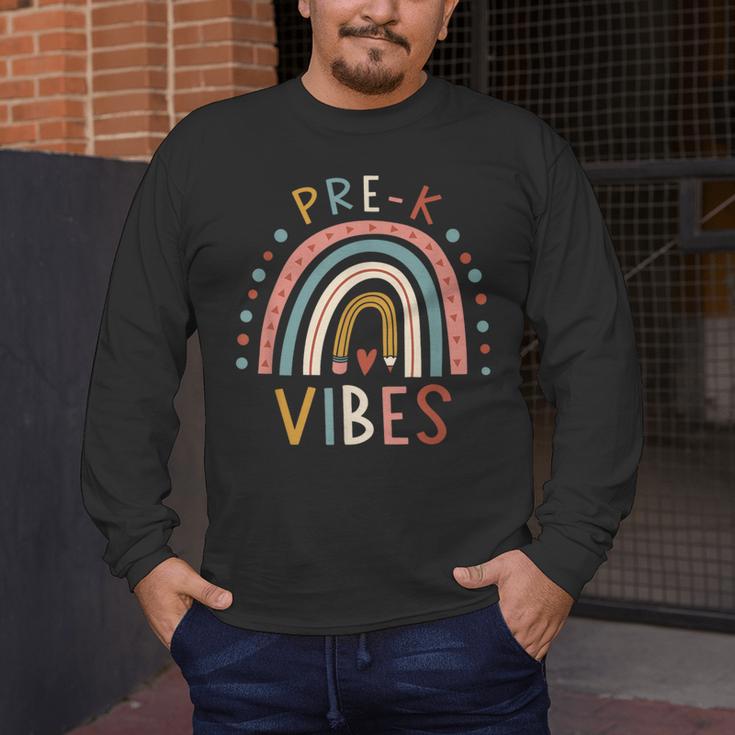 Pre K Vibes Back To School Student Teacher Men's Long Sleeve T-Shirt, funny design Pre K Vibes Back To School Student Teacher Men's Long Sleeve T-Shirt, funny design