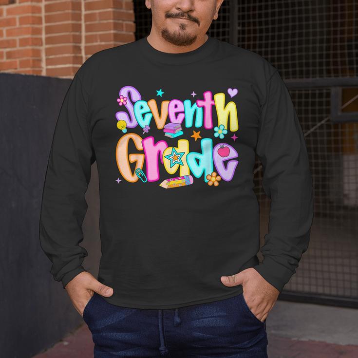 Preppy Seventh Grade Back To School 7th Grade Teachers Girls Men's Long Sleeve T-Shirt, funny design Preppy Seventh Grade Back To School 7th Grade Teachers Girls Men's Long Sleeve T-Shirt, funny design