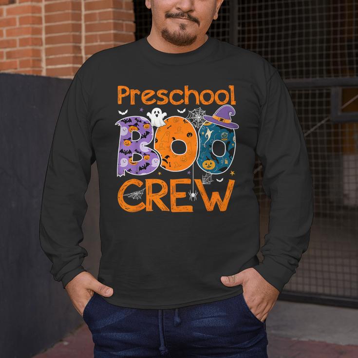 Preschool Boo Crew Preschool Halloween Teacher Kids Men's Long Sleeve T-Shirt, funny design Preschool Boo Crew Preschool Halloween Teacher Kids Men's Long Sleeve T-Shirt, funny design