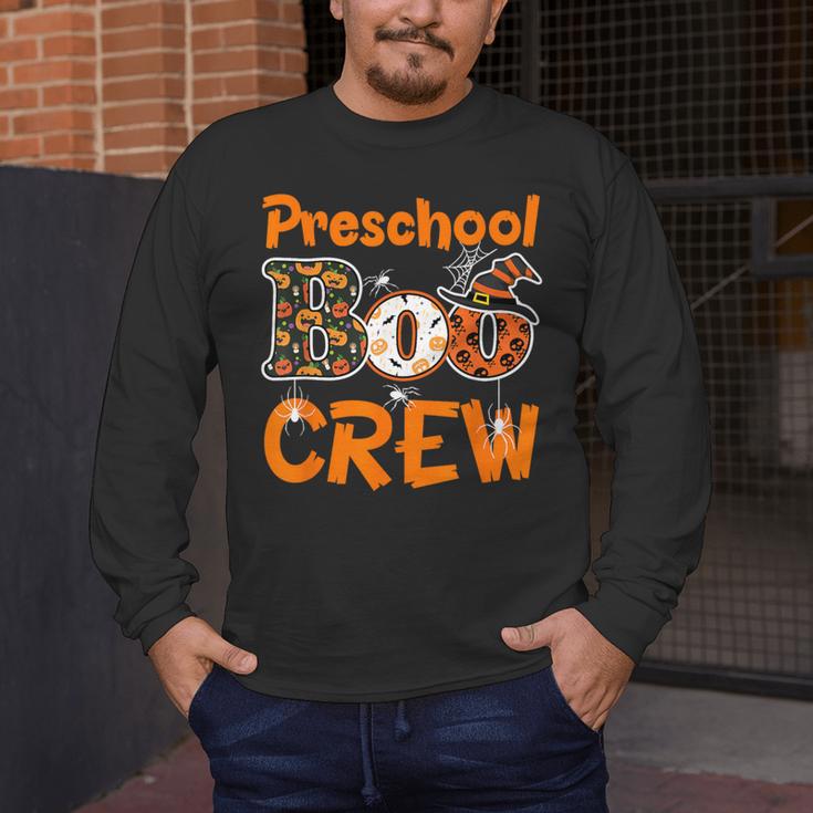 Preschool Boo Crew Halloween Teachers Students Costume Men's Long Sleeve T-Shirt, funny design Preschool Boo Crew Halloween Teachers Students Costume Men's Long Sleeve T-Shirt, funny design
