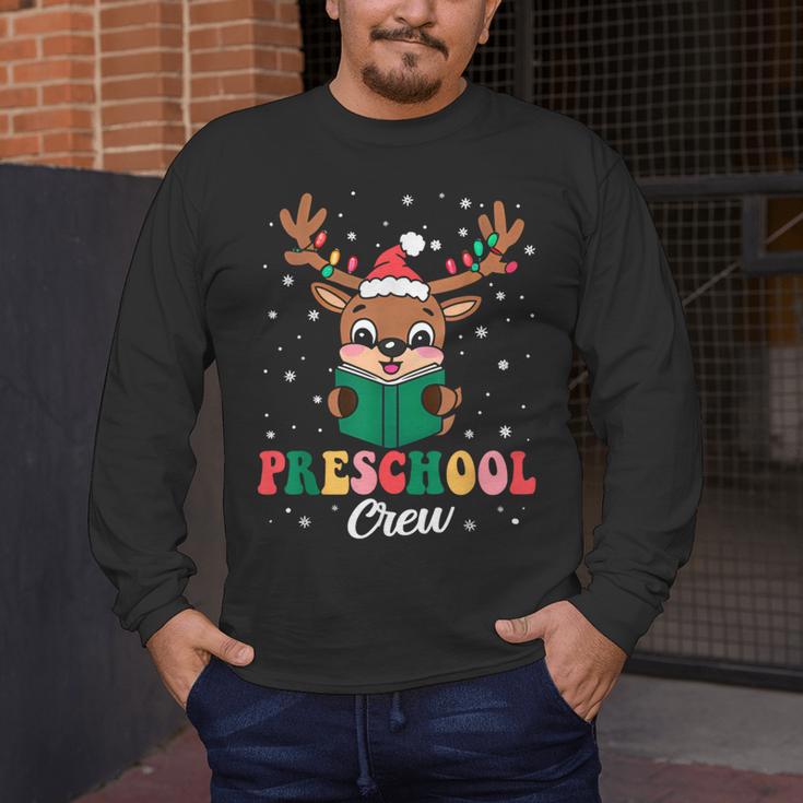 Preschool Crew Xmas Reindeer Teacher Student Christmas Men's Long Sleeve T-Shirt, funny design Preschool Crew Xmas Reindeer Teacher Student Christmas Men's Long Sleeve T-Shirt, funny design