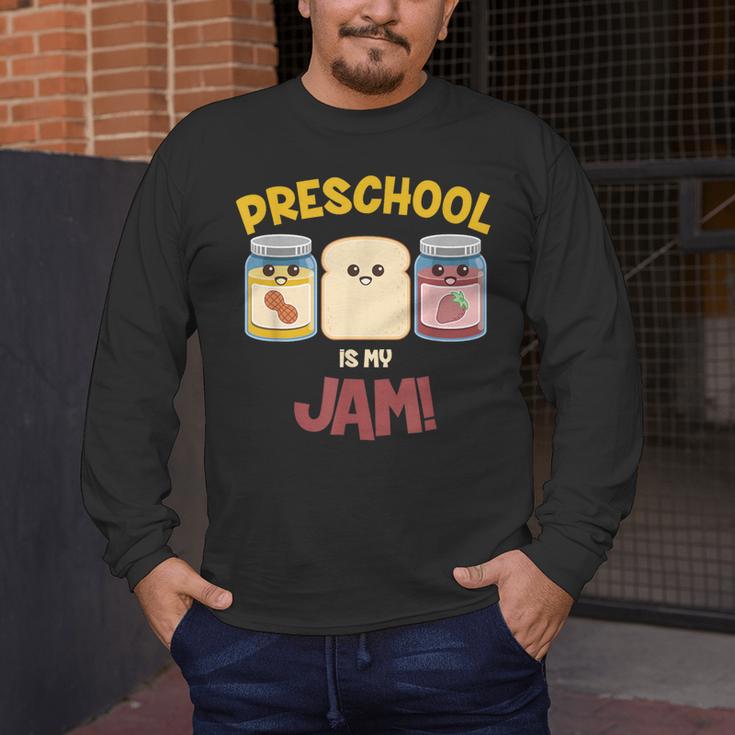 Preschool Is My Jam Teacher Shirt Men's Long Sleeve T-Shirt, funny design Preschool Is My Jam Teacher Shirt Men's Long Sleeve T-Shirt, funny design