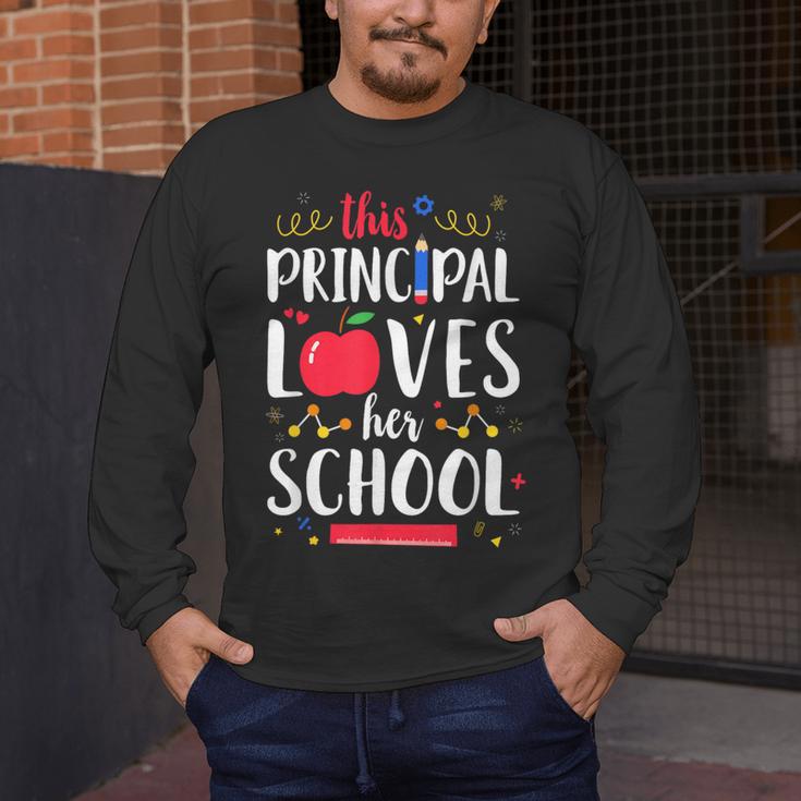This Principal Loves Her School Teacher Appreciation Men's Long Sleeve T-Shirt, funny design This Principal Loves Her School Teacher Appreciation Men's Long Sleeve T-Shirt, funny design