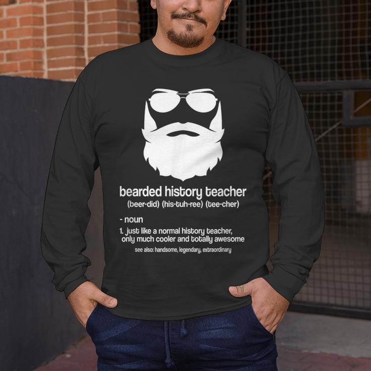 Professor Ancient Teaching Education Bearded History Teacher Men's Long Sleeve T-Shirt, funny design