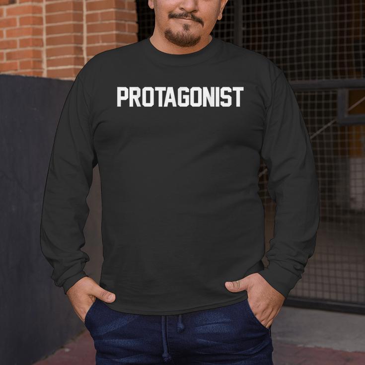 Protagonist English Literature Teacher Costume T Shirt Men's Long Sleeve T-Shirt, funny design