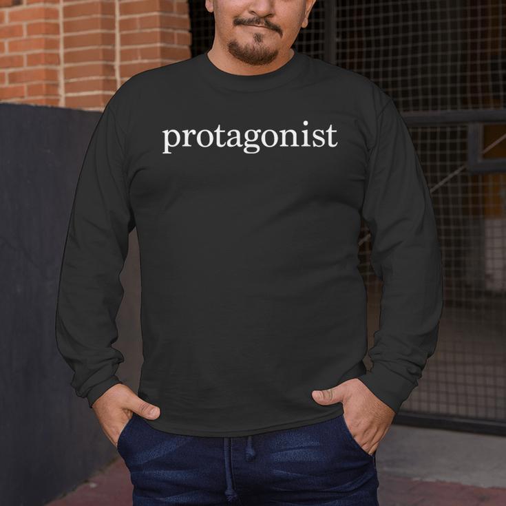Protagonist Shirt For English Majors English Teachers Men's Long Sleeve T-Shirt, funny design