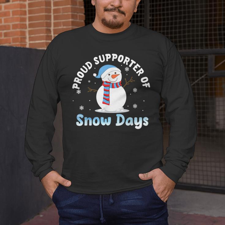 Proud Supporter Of Snow Days Teacher Men's Long Sleeve T-Shirt, funny design Proud Supporter Of Snow Days Teacher Men's Long Sleeve T-Shirt, funny design