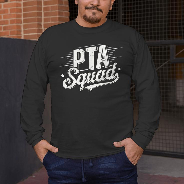 PTA Squad Parent Teacher Association Back To School Teacher Men's Long Sleeve T-Shirt, funny design