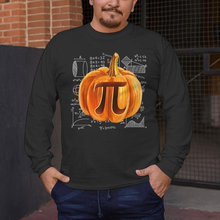 Pumpkin Pie Halloween Thanksgiving Math Teacher Pi Day Men's Long Sleeve T-Shirt, funny design Pumpkin Pie Halloween Thanksgiving Math Teacher Pi Day Men's Long Sleeve T-Shirt, funny design