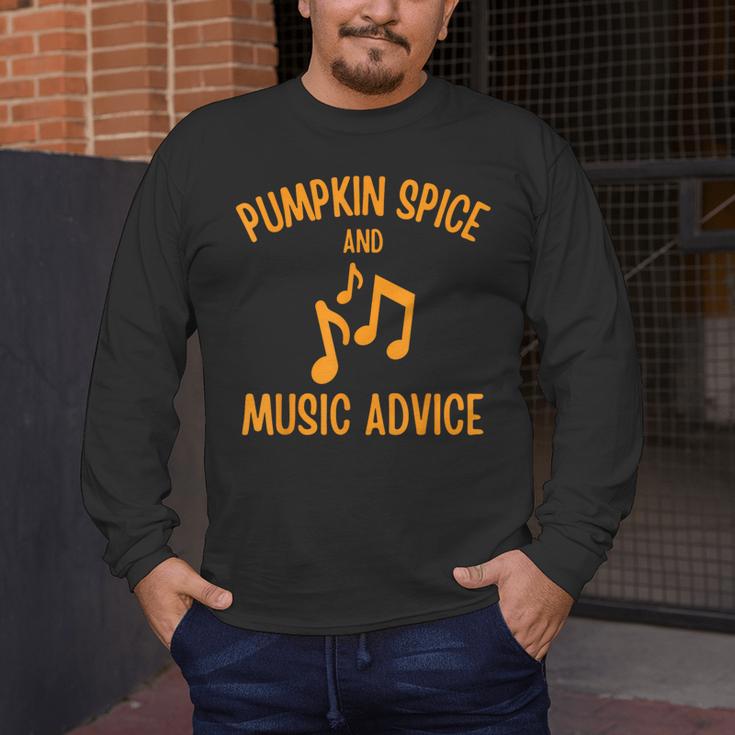 Pumpkin Spice And Music Advice Music Teacher Halloween Men's Long Sleeve T-Shirt, funny design Pumpkin Spice And Music Advice Music Teacher Halloween Men's Long Sleeve T-Shirt, funny design