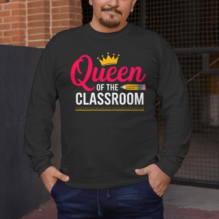 Queen Of The Classroom Teacher Men's Long Sleeve T-Shirt, funny design