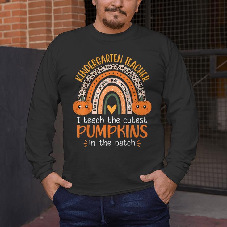 Rainbow I Teach The Cutest Pumpkins Kindergarten Teacher Men Women Men's Long Sleeve T-Shirt, funny design Rainbow I Teach The Cutest Pumpkins Kindergarten Teacher Men Women Men's Long Sleeve T-Shirt, funny design