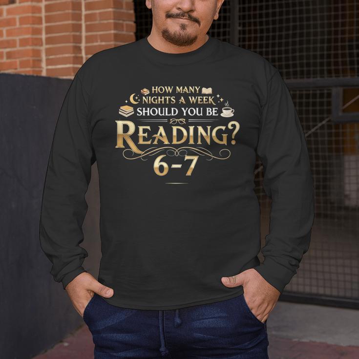 Reading 6–7 Teacher Librarian English Book Lover Quote Men's Long Sleeve T-Shirt, funny design Reading 6–7 Teacher Librarian English Book Lover Quote Men's Long Sleeve T-Shirt, funny design