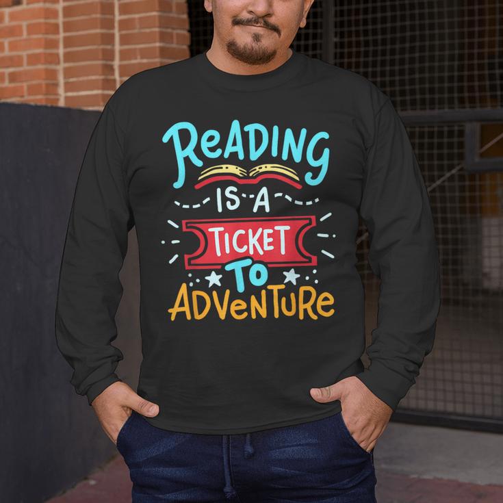 Reading Adventure Library Student Teacher Book Men's Long Sleeve T-Shirt, funny design Reading Adventure Library Student Teacher Book Men's Long Sleeve T-Shirt, funny design