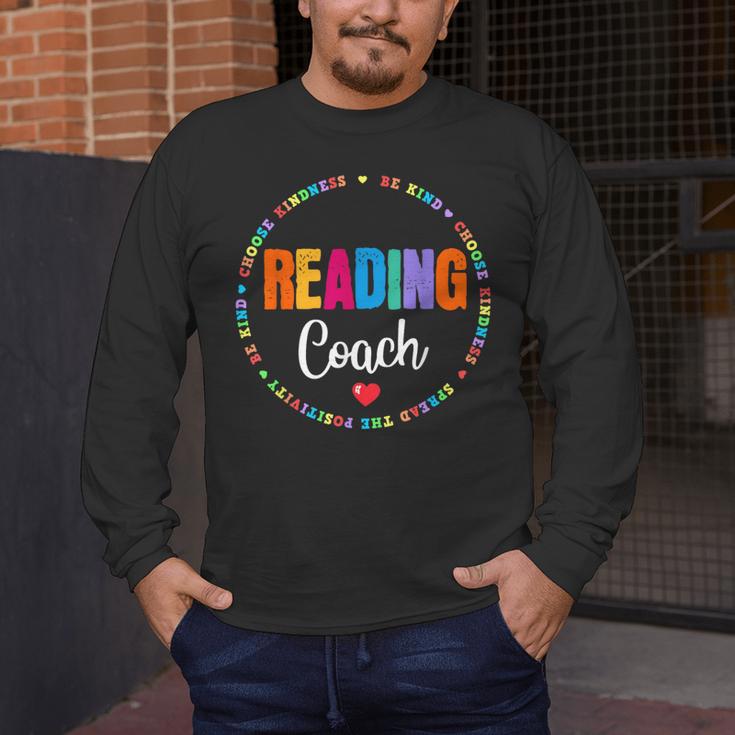 Reading Coach Teacher Interventionist Specialist Literacy Men's Long Sleeve T-Shirt, funny design