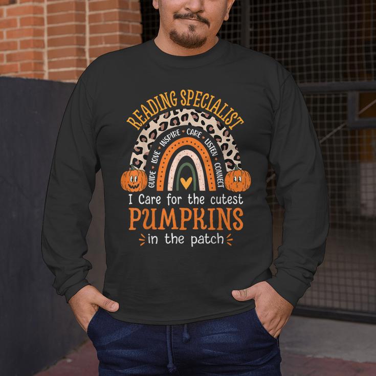 Reading Specialist Halloween Reading Teacher For Men Women Men's Long Sleeve T-Shirt, funny design