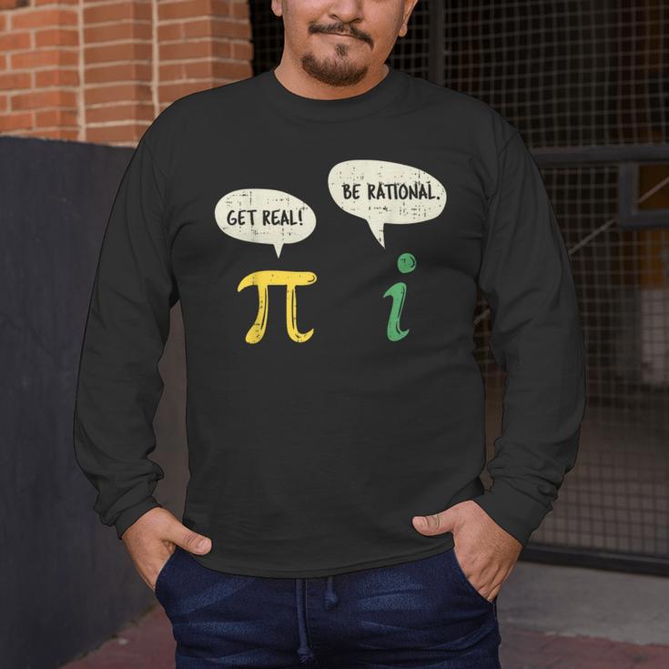 Get Real Be Rational Shirt Pi Math Teacher Geek Men's Long Sleeve T-Shirt, funny design Get Real Be Rational Shirt Pi Math Teacher Geek Men's Long Sleeve T-Shirt, funny design