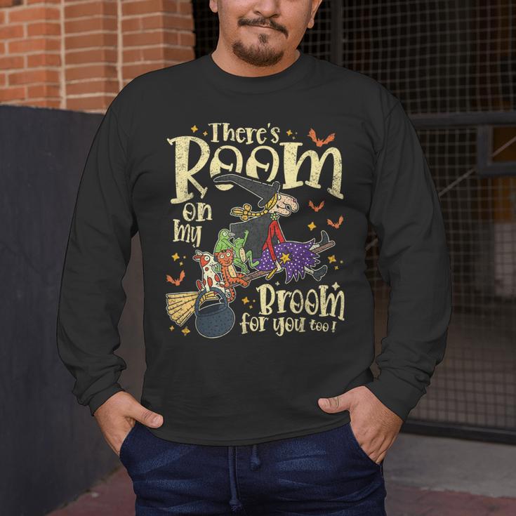 There's Room On My Broom For You Too Teacher Halloween Men's Long Sleeve T-Shirt, funny design There's Room On My Broom For You Too Teacher Halloween Men's Long Sleeve T-Shirt, funny design