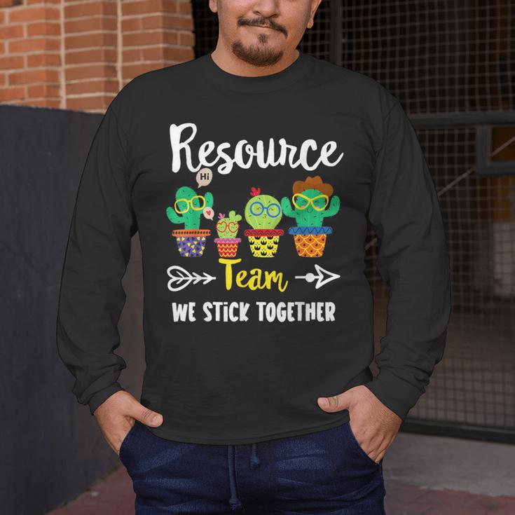 Resource Team Cactus Crew Resource Teacher Squad Men's Long Sleeve T-Shirt, funny design