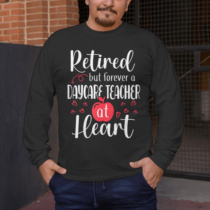 Retired Daycare Teacher Retirement For Daycare Teacher Men's Long Sleeve T-Shirt, funny design Retired Daycare Teacher Retirement For Daycare Teacher Men's Long Sleeve T-Shirt, funny design