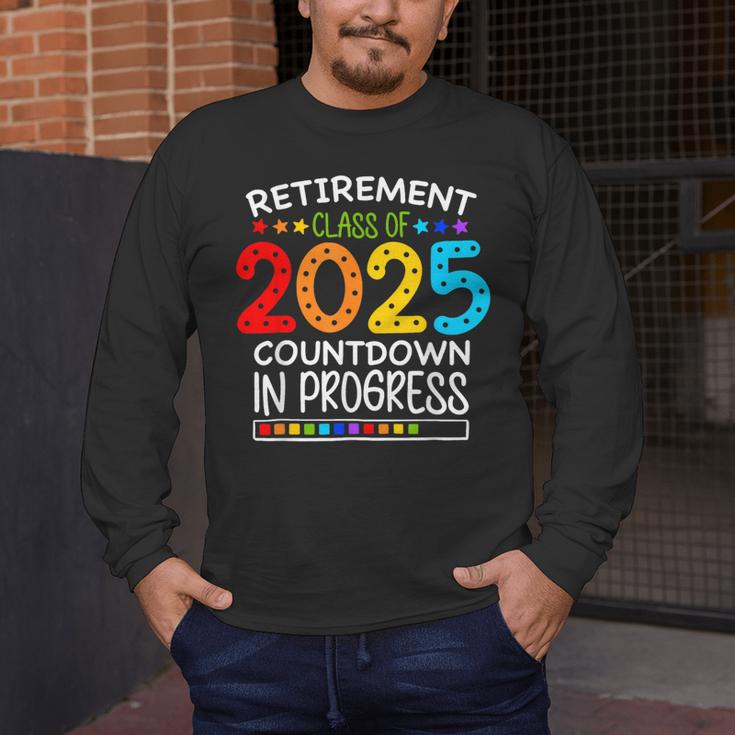 Retirement Class Of 2025 Teacher Countdown Loading Teacher Men's Long Sleeve T-Shirt, funny design Retirement Class Of 2025 Teacher Countdown Loading Teacher Men's Long Sleeve T-Shirt, funny design
