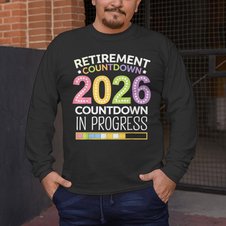 Retirement Class Of 2026 Teacher Countdown Loading Teacher Men's Long Sleeve T-Shirt, funny design Retirement Class Of 2026 Teacher Countdown Loading Teacher Men's Long Sleeve T-Shirt, funny design