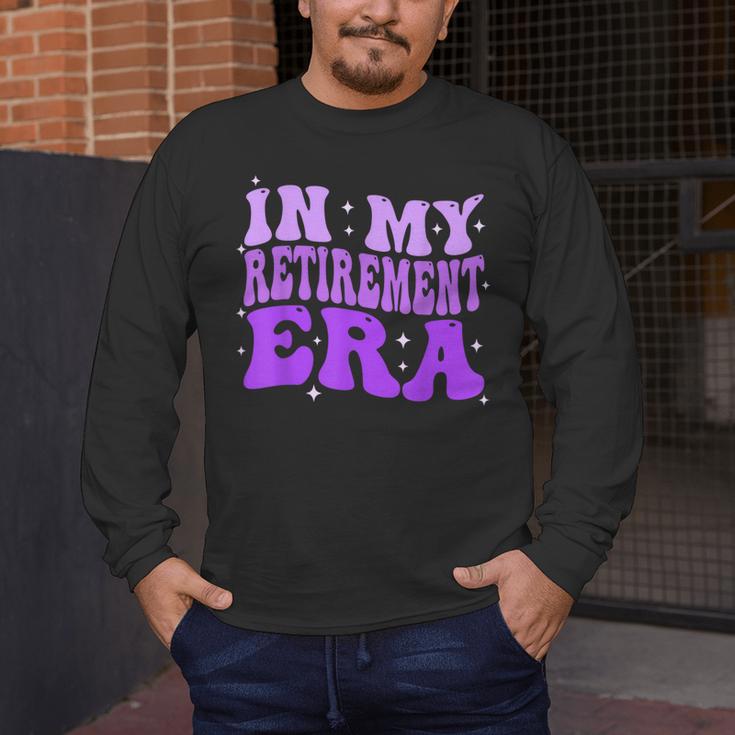 In My Retirement Era Groovy Retired Teacher 2025 Women Men's Long Sleeve T-Shirt, funny design