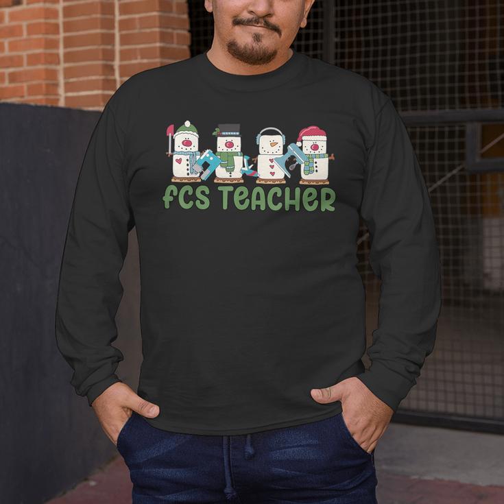 Retro Christmas Snowman FCS Teacher Family Consumer Science Men's Long Sleeve T-Shirt, funny design Retro Christmas Snowman FCS Teacher Family Consumer Science Men's Long Sleeve T-Shirt, funny design