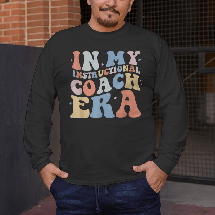 Retro Groovy In My Instructional Coach Era Teacher Men's Long Sleeve T-Shirt, funny design Retro Groovy In My Instructional Coach Era Teacher Men's Long Sleeve T-Shirt, funny design