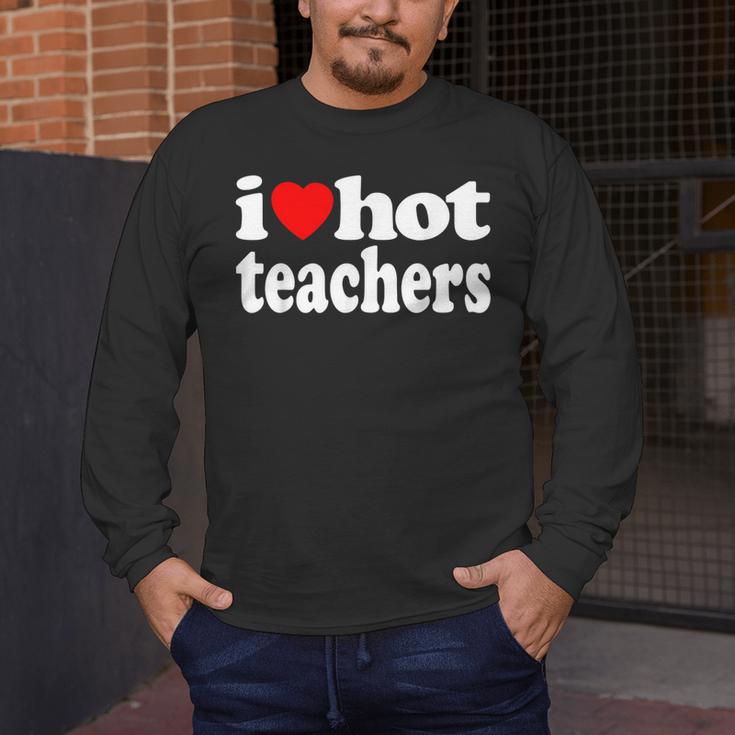 Retro I Love Hot Teachers Vintage I Heart Hot Teacher Men Women Girls Kids Men's Long Sleeve T-Shirt, funny design