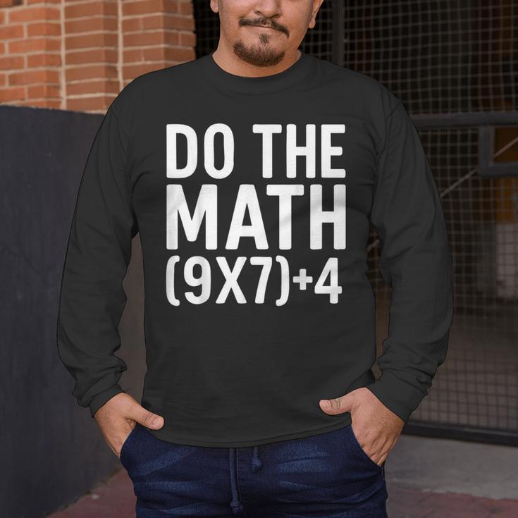 Retro Do The Math Teacher For Men Women Kid Boy Girl Men's Long Sleeve T-Shirt, funny design