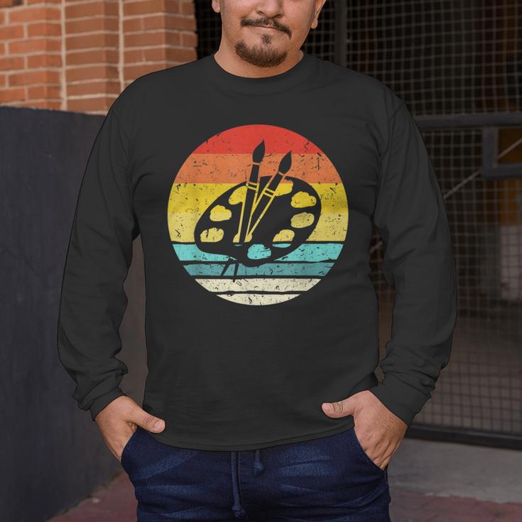 Retro Vintage Paint Palette Costume Artist Art Teacher Men Women Men's Long Sleeve T-Shirt, funny design Retro Vintage Paint Palette Costume Artist Art Teacher Men Women Men's Long Sleeve T-Shirt, funny design